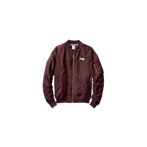 PINK‎ Victoria's Secret Bomber Jacket Womens Small Full Zip Purple Athleisure